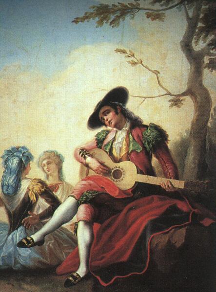 Ramon Bayeu Boy with Guitar oil painting image